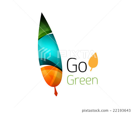 Go green abstract nature logo - Stock Illustration [22193643] - PIXTA