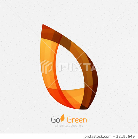 Green concept, geometric design eco leaf 22193649