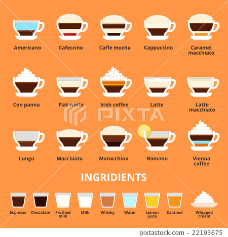 Cups of hot coffee Cups of hot coffee 22193675