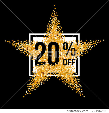 Golden Star Discount - Stock Illustration [22196795] - PIXTA