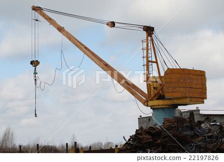 a crane to move the scrap metal a crane to move the scrap metal 22197826