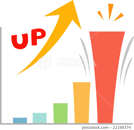 上昇在右邊的長條圖的例證 22198374
