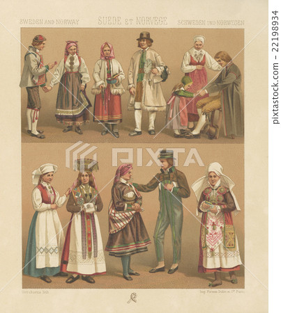 19th century fashion illustration A. Racine... - Stock Illustration ...