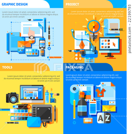 Graphic Design Concept Icons Set - Stock Illustration [22199793] - PIXTA