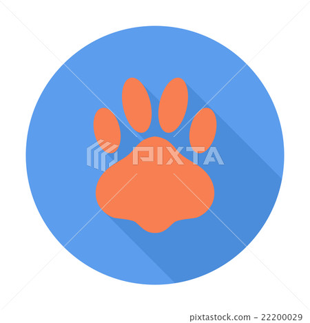 Paw vector flat icon Paw vector flat icon 22200029
