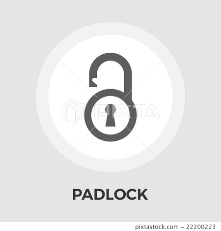 Padlock vector flat icon - Stock Illustration [22200223] - PIXTA