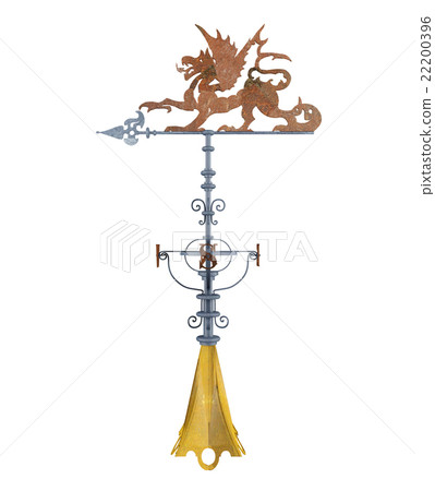 Dragon weather vane isolated on white background Dragon weather vane isolated on white background 22200396