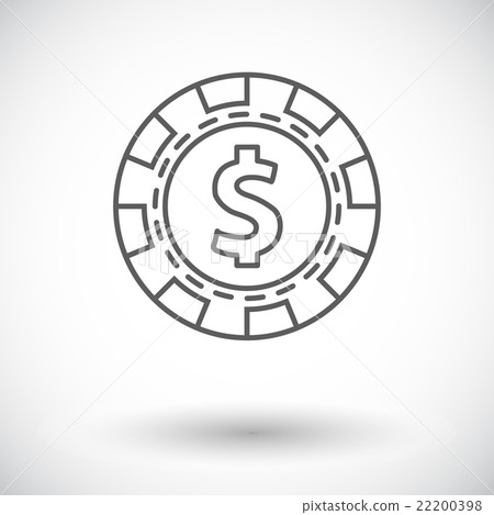 Gambling chips icon 22200398
