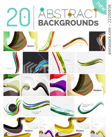 Pack of vector abstract backgrounds - Stock Illustration [22200656] - PIXTA