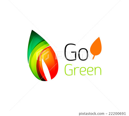 Abstract leaf icon. Eco nature geometric logo Abstract leaf icon. Eco nature geometric logo 22200691