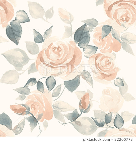 ackground with beautiful roses. Seamless pattern 2 22200772