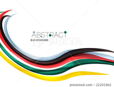 Color stripes with shiny light effects, wave line 22201062