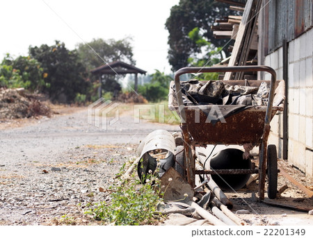 iron push cart with agricultural accessories  22201349