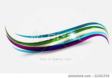 Colorful stripes wave composition, business Colorful stripes wave composition, business 22201359