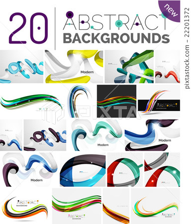Collection of wave abstract backgrounds Collection of wave abstract backgrounds 22201372