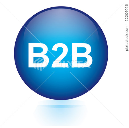 B2B blue circular button B2B blue circular button 22204026