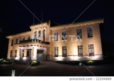 Lighted-up Yamanashi Prefectural Assembly Building 22204889