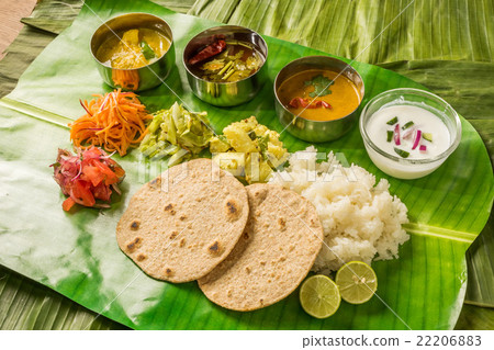 A typical set meal of India Lunch of meals south India A typical set meal of India Lunch of meals south India 22206883