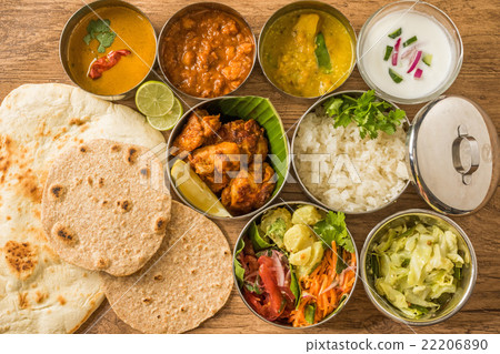 A typical set meal of India Lunch of meals south India A typical set meal of India Lunch of meals south India 22206890