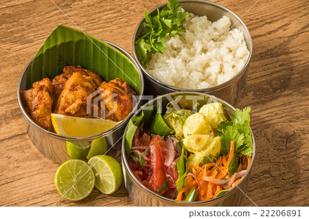 A typical set meal of India Lunch of meals south India 22206891