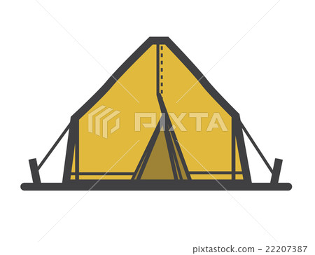 Tourist tent icon or logo, cartoon style vector 22207387