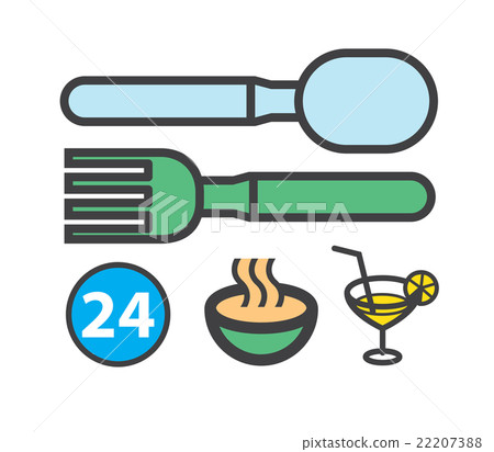 Bistro or cafe signs with fork and knife 22207388