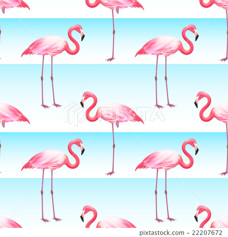 Pink Flamingo Seamless Horizontal Stripes Pattern Pink Flamingo Seamless Horizontal Stripes Pattern 22207672