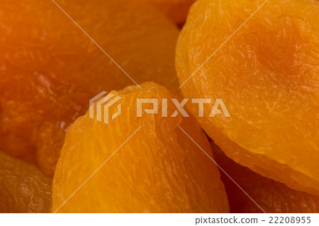 Heap of dried apricots close-up 22208955