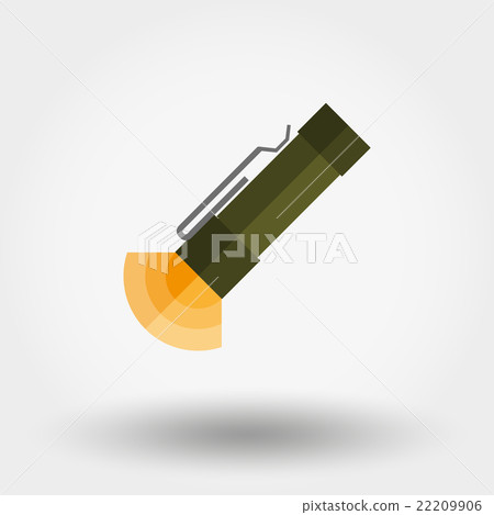 Flashlight icon. Flat. 22209906