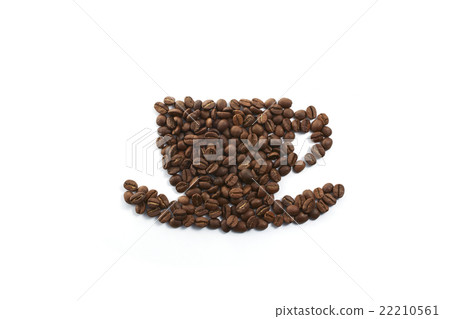 Coffee cup with coffee beans Coffee cup with coffee beans 22210561