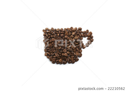 Coffee cup with coffee beans Coffee cup with coffee beans 22210562