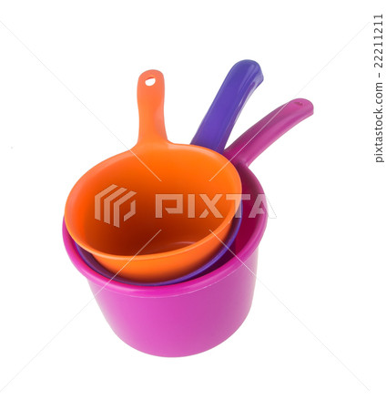 plastic water scoop on the background. 22211211
