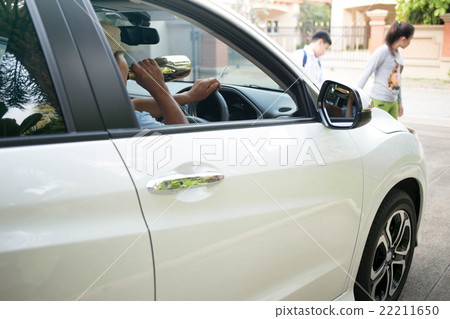 Concept on drinking and driver cause an accident 22211650