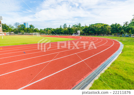 Athletics stadium with the numbering. Athletics stadium with the numbering. 22211876