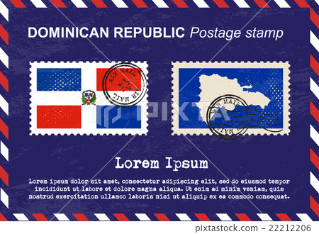 Dominican postage stamp, postage stamp, vintage Dominican postage stamp, postage stamp, vintage 22212206