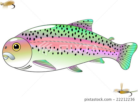 Rainbow trout flying Rainbow trout flying 22212236