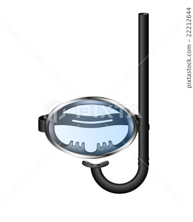Retro diving goggles with snorkel - Stock Illustration [22212644] - PIXTA