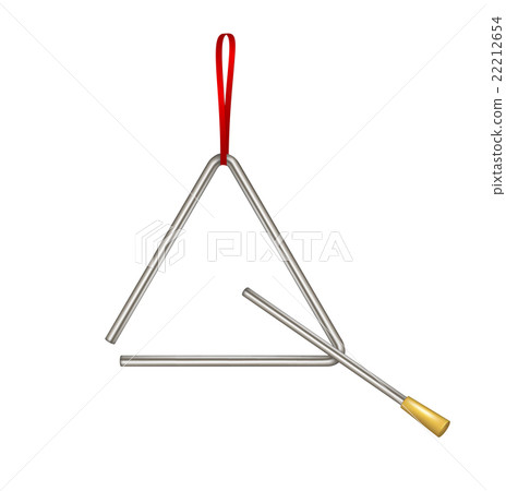 Triangle (musical instrument) in metal design  22212654