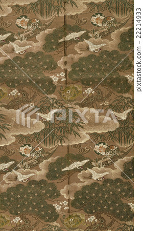 Japanese pattern silk fabric dyeing old cloth stretch 22214933