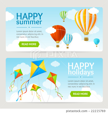 Summer Holiday Card Set. Vector 22215769