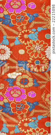 Japanese pattern silk fabric dyed fabric embroidery 22215898