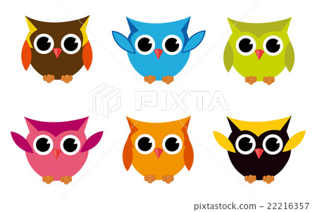 Cute Vector Collection of Bright Owls Cute Vector Collection of Bright Owls 22216357