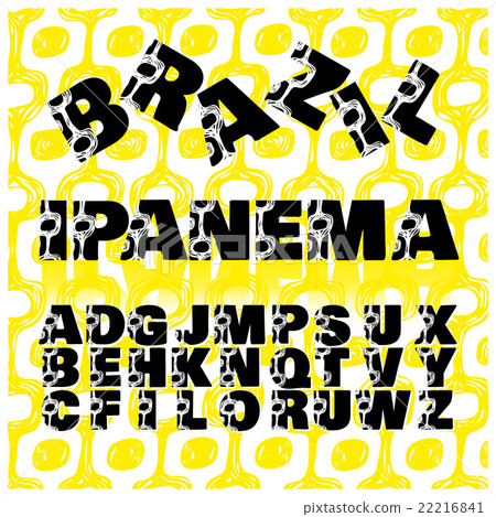 Alphabet letters in brazil style. Vector set of le 22216841
