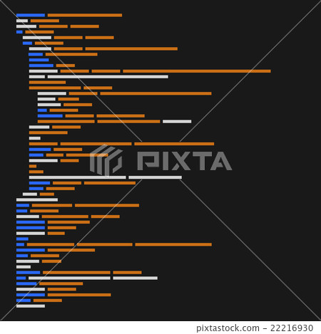 Program Code Listing, Abstract Programming - Stock Illustration ...