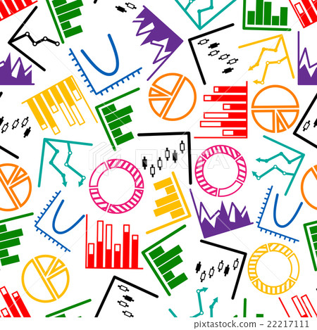 Business graphs and charts seamless pattern - Stock Illustration ...