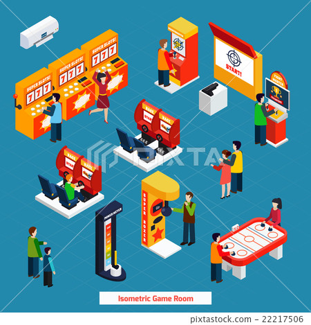 Game Room Isometric Poster 22217506