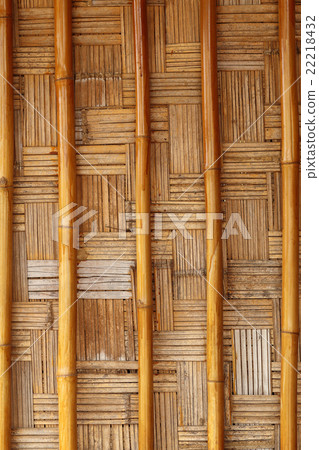 Grungy wicker bamboo panel background. Grungy wicker bamboo panel background. 22218432