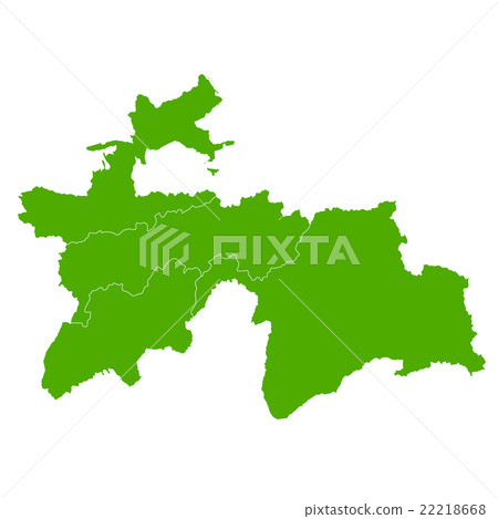 塔吉克斯坦地圖國家圖標 塔吉克斯坦地圖國家圖標 22218668