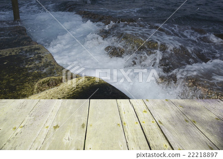 The pads on the natural backdrop of the sea 22218897