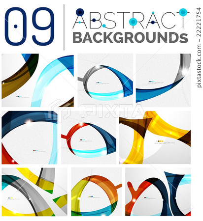 Collection of wave abstract backgrounds Collection of wave abstract backgrounds 22221754